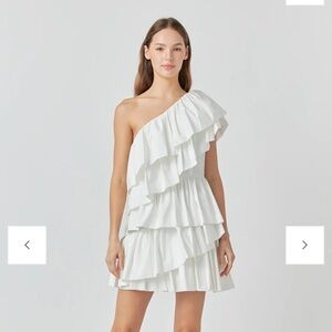 Endless Rose One Shoulder Ruffled Mini Dress